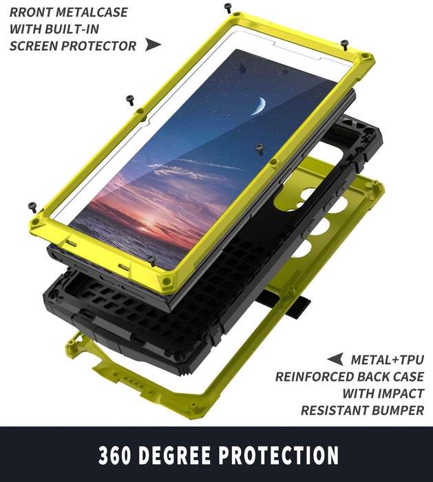 For Samsung Galaxy S24 Ultra 5G R-JUST Life Waterproof Dustproof Shockproof Phone Case(Yellow)