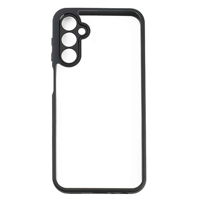 For Samsung Galaxy A24 4G Frosted TPU + Transparent PC Phone Case(Black)