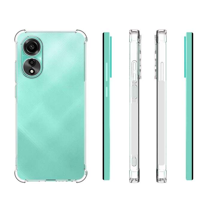 For OPPO A78 4G Shockproof Non-slip Thickening TPU Phone Case(Transparent)