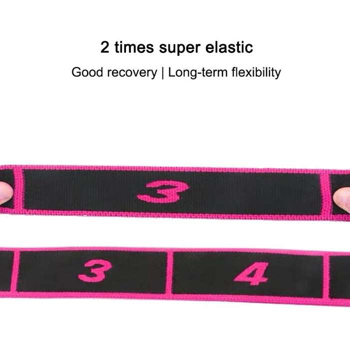 8 Lattice Yoga Stretch Band Dance Elastic Band Resistance Band(Roseate)