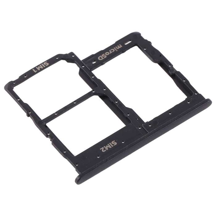 For Samsung Galaxy A01 Core SM-A013 SIM Card Tray + SIM Card Tray + Micro SD Card Tray (Black)