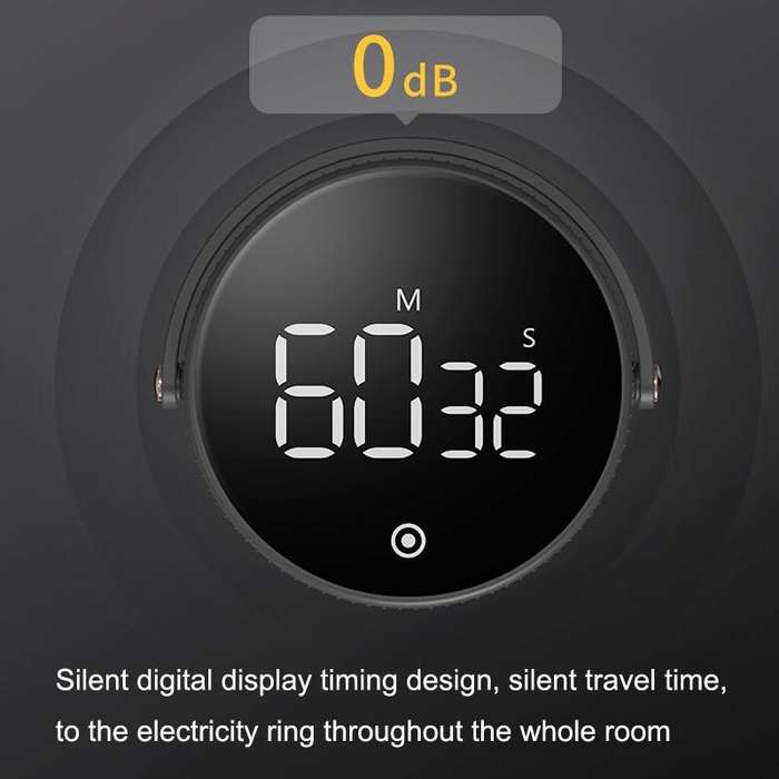 F1 Large Screen LED Electronic Rotating Kitchen Timer(White)