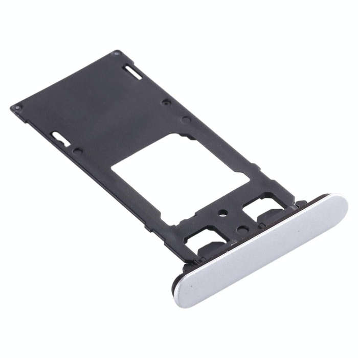 SIM Card Tray + SIM Card Tray + Micro SD Card Tray for Sony Xperia XZ2 Compact(Silver)
