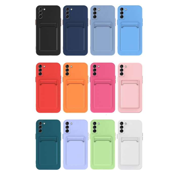 For Samsung Galaxy A54 5G Skin Feel Card TPU Contrast Color Button Phone Case(Pink)