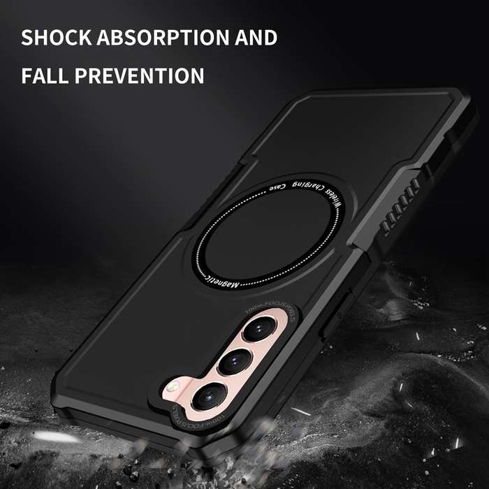 For Samsung Galaxy S21 5G MagSafe Shockproof Armor Phone Case(Black)