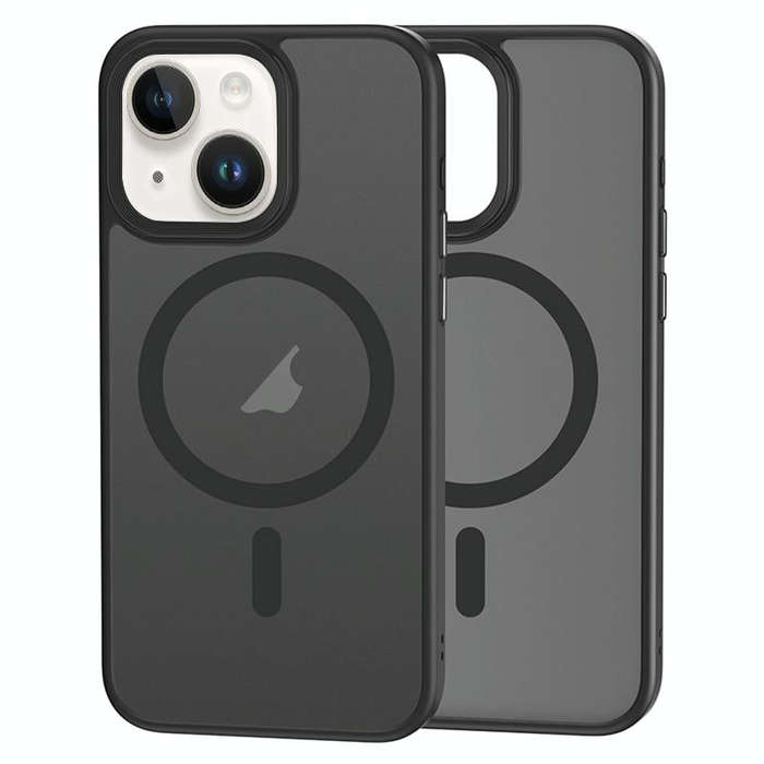 For iPhone 13 Brilliant Series MagSafe Micro-frosted Anti-fingerprint PC Phone Case(Black)