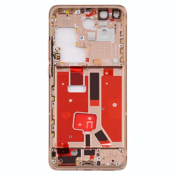 Original Middle Frame Bezel Plate with Side Keys for Huawei P40 Pro(Gold)