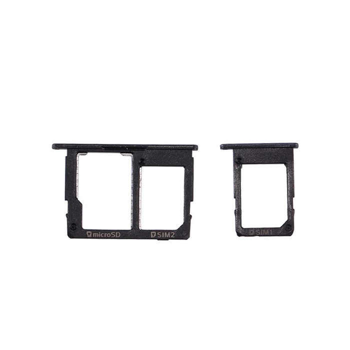 For Galaxy J5 Prime / G570 & J7 Prime / G610 SIM Card Tray + Micro SD & SIM Card Tray (Black)