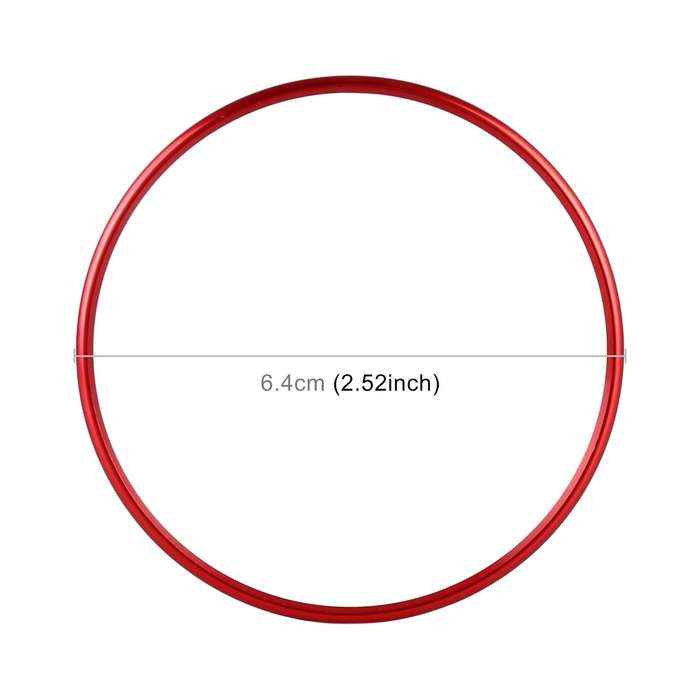 Car Headlight Switch Decorative Ring for Volkswagen Golf (Red)