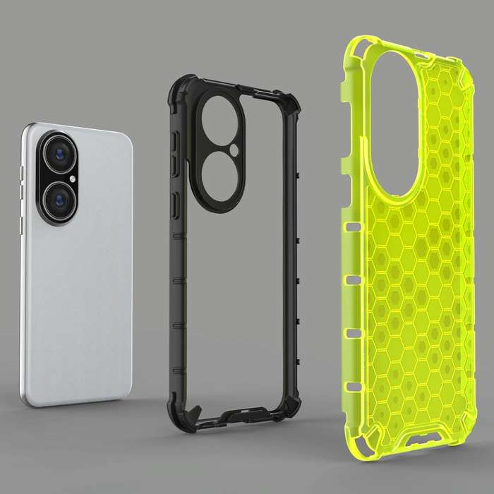 For Huawei P50 Pro Shockproof Honeycomb PC + TPU Protective Case(Black)