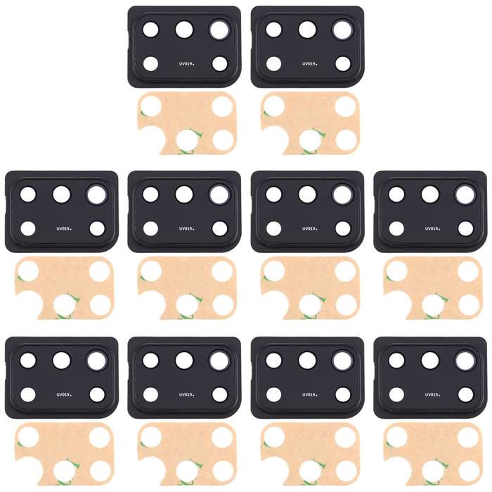 For Samsung Galaxy A31 10pcs Camera Lens Cover (Black)