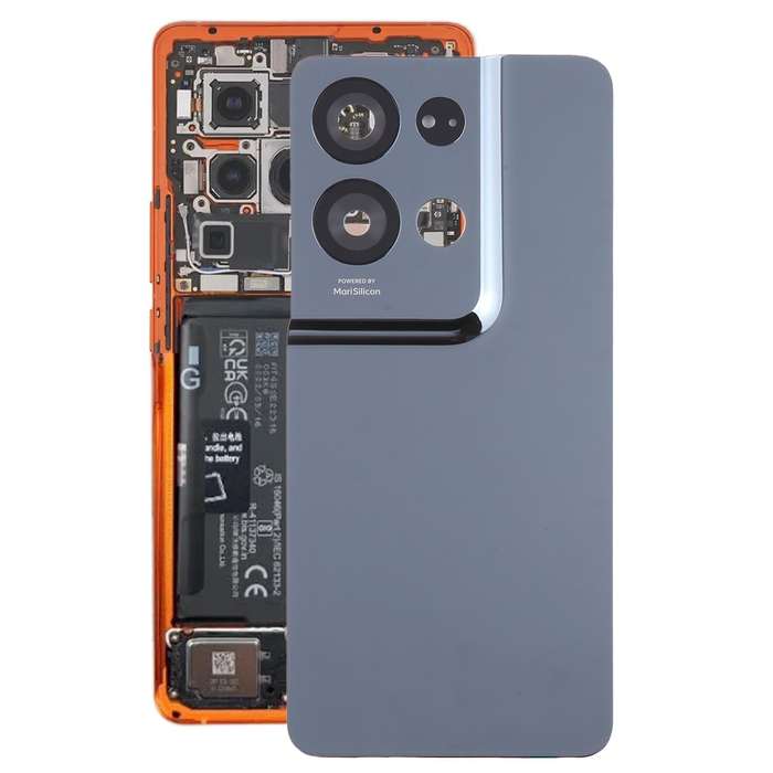 For OPPO Reno8 Pro+ Original Battery Back Cover with Camera Lens Cover(Black)