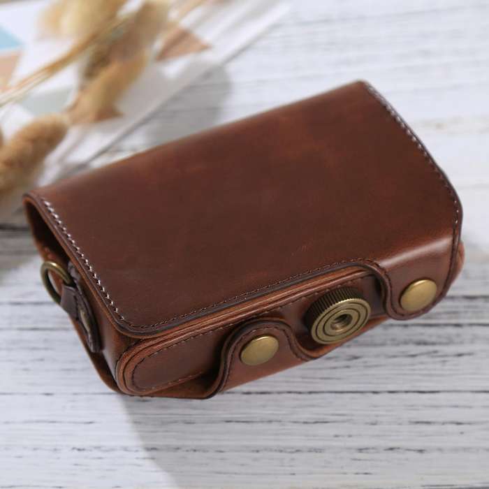 Full Body Camera PU Leather Case Bag with Strap for Canon PowerShot SX730 HS / SX720 HS (Coffee)