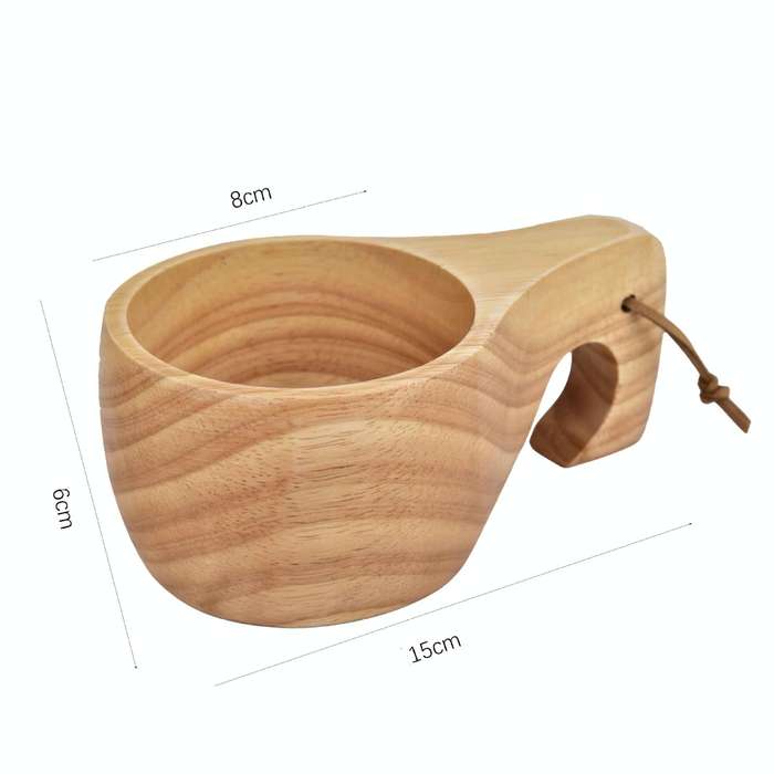 Hand Made Wood Tableware Green Wooden Cup, Capacity:101-200ml(Trunk)