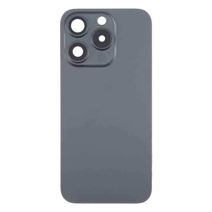For iPhone 15 Pro Battery Back Cover with Camera Lens Cover + MagSafe Magnet(Black)