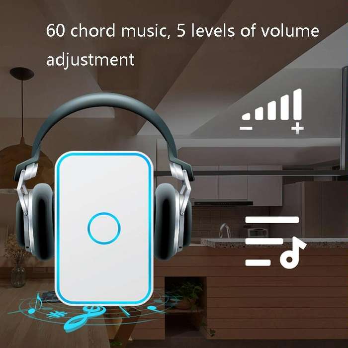 CACAZI A78 Long-Distance Wireless Doorbell Intelligent Remote Control Electronic Doorbell, Style:...