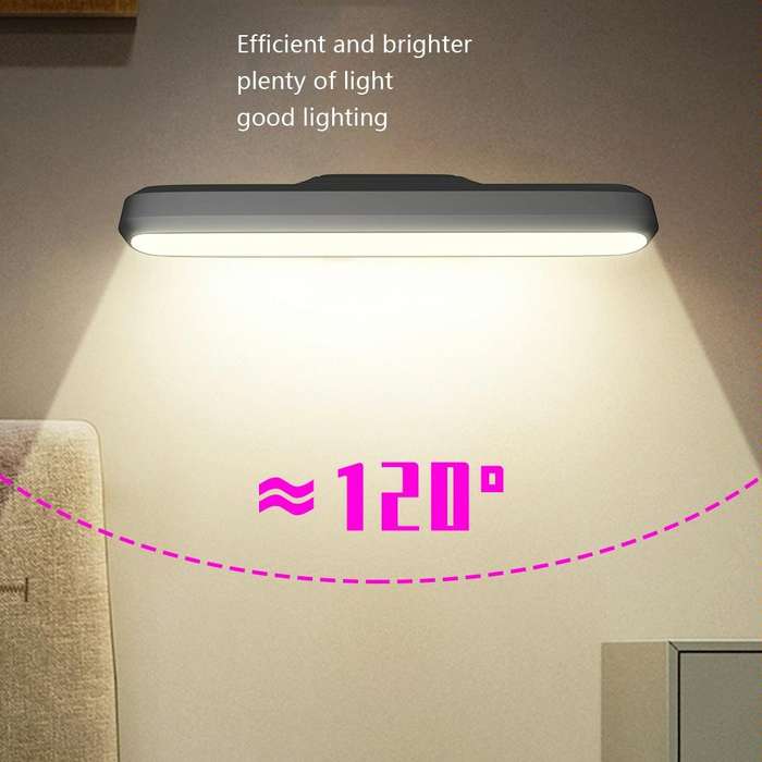 Desk Tricolor Temperature Learning Reading Lights, Style: Rechargeable (Black)