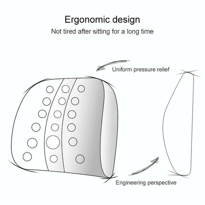Lumbar Cushion Office Maternity Seat Cushion Car Lumbar Memory Foam Lumbar Pillow,Style: Standard...