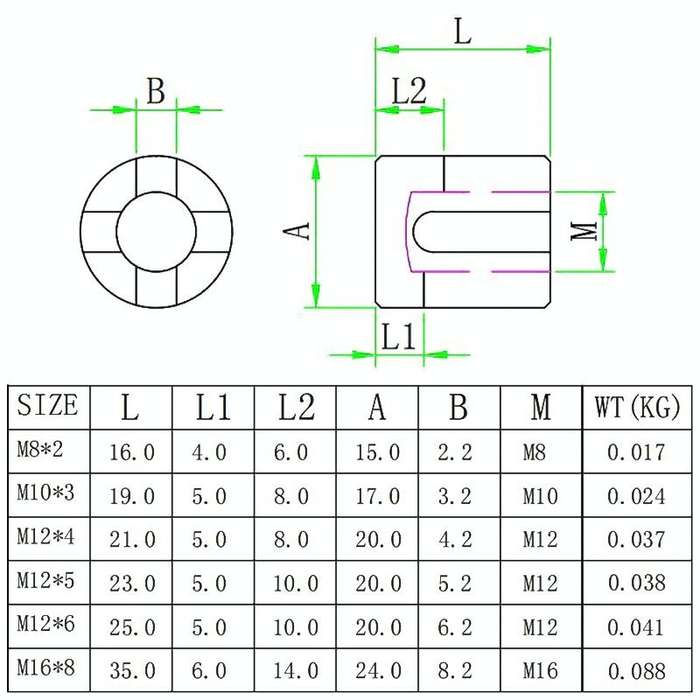 M10x3 316 Stainless Steel Garden Wire Rope Cross Fixed Clip