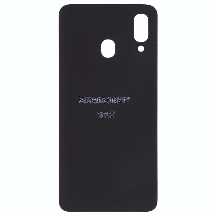 For Galaxy A20 SM-A205F/DS Battery Back Cover (Black)