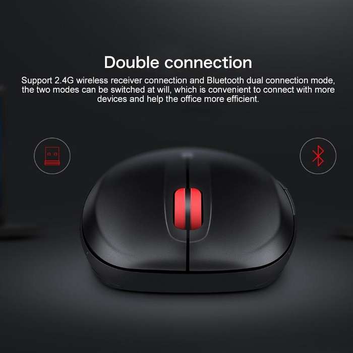 Lenovo ThinkLife Dual Mode Mute Wireless Bluetooth Mouse (Black)