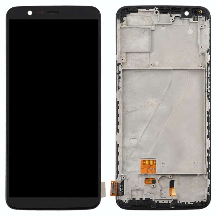 For OnePlus 5T A5010 TFT Material LCD Screen and Digitizer Full Assembly with Frame (Black)