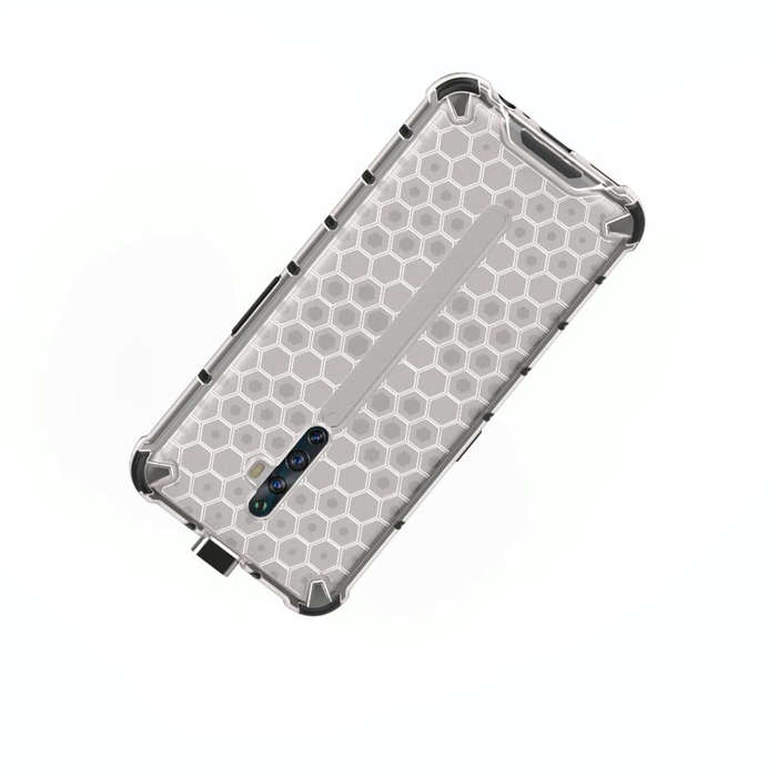 For Oppo Reno2 Z Shockproof Honeycomb PC + TPU Case(Blue)