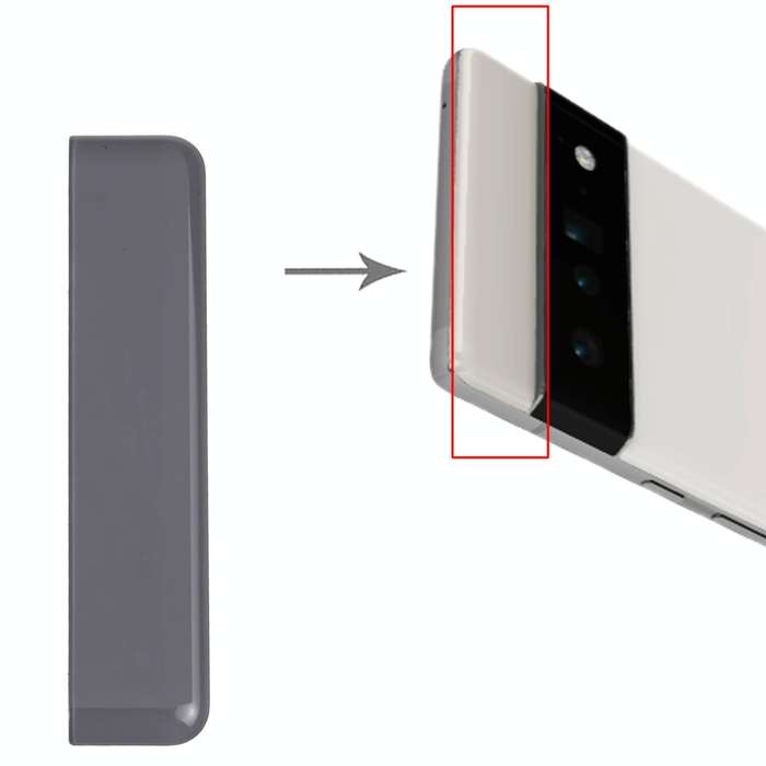 Front Upper Top Back Cover for Google Pixel 6 Pro (Black)