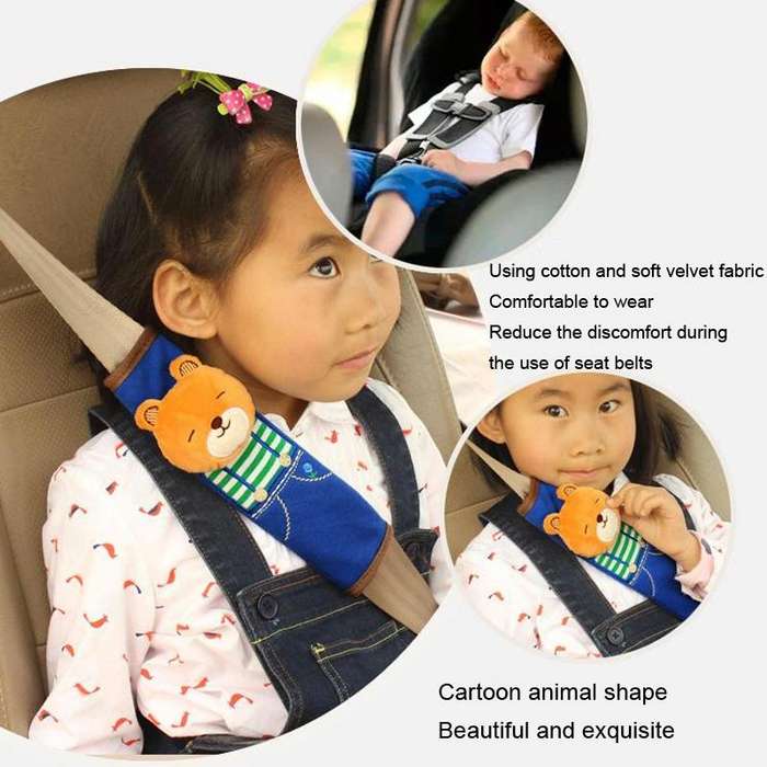 H002 Children Car Seat Belt Cartoon Cover(Bear)