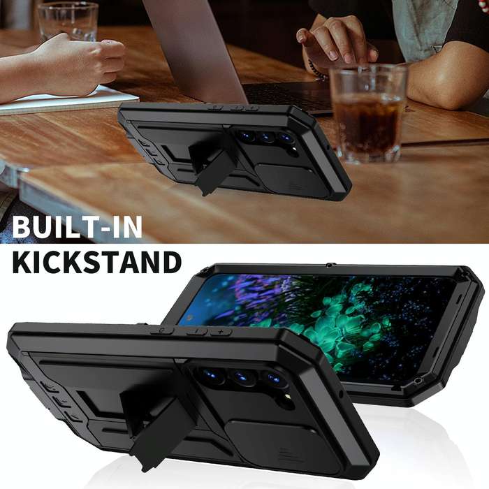 For Samsung Galaxy S23+ 5G R-JUST Sliding Camera Design Life Waterproof Dustproof Shockproof Phon...