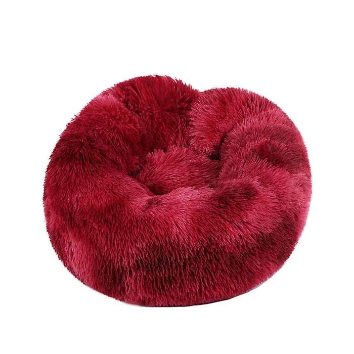 Plush Pet Bed Deep Sleep Pet Pad, Specification: 50cm(Wine Red)