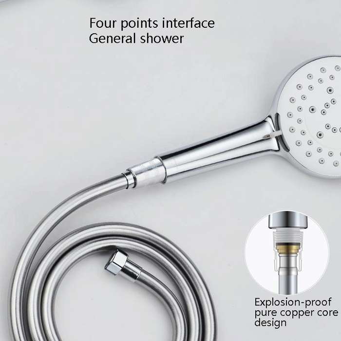 Shower Hose Water Heater Rain Shower Bathroom Stainless Steel Shower PVC Nozzle Hose, Specificati...