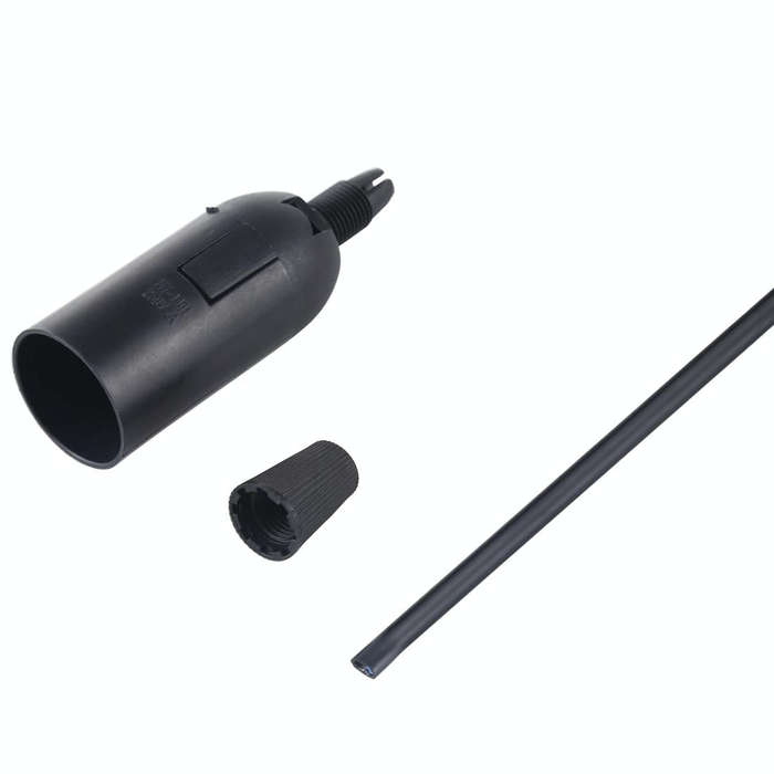 E14 Lamp Socket Base Holder with Electrical Wire Cable, Cable Length: 28cm(Black)