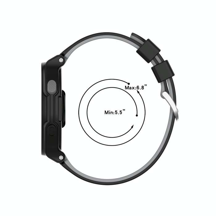 For Garmin Approach S2 / S4 Two-color Silicone Watch Band(Black Grey)
