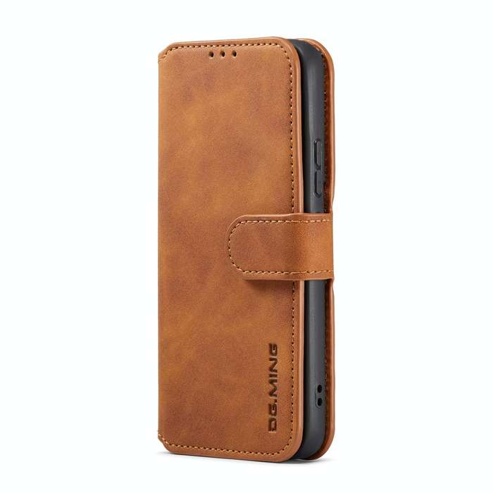 For Samsung Galaxy A53 5G DG.MING Retro Oil Side Horizontal Flip Leather Case with Holder & Card ...