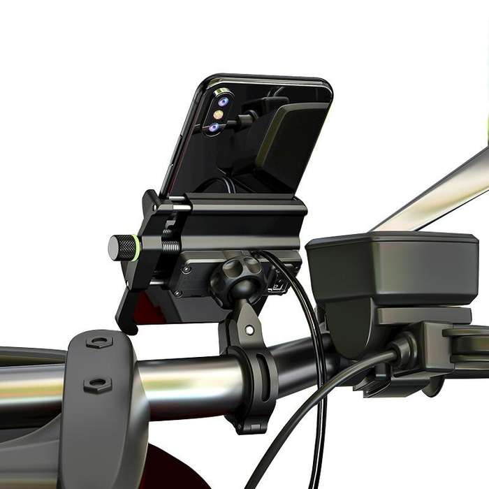 Kewig M6-S 12V Motorcycle Waterproof Aluminum Alloy Mobile Phone Bracket With QC3.0 Fast Charging...