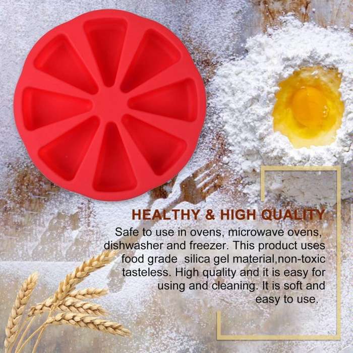 DIY Silicone Eight-point Triangle Mould Silicone Cake Mold Baking Tool, Random Color Delivery(274...
