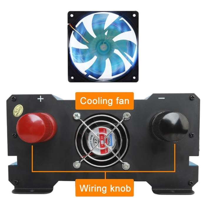 Carmaer 60V to 220V 3000W Intelligent Fan Car Double Digital Display Inverter Household Power Con...