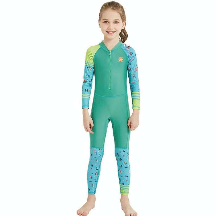DIVE & SAIL LS-18822 Children Diving Suit Outdoor Sunscreen One-piece Swimsuit, Size: XXL(Girl Gr...
