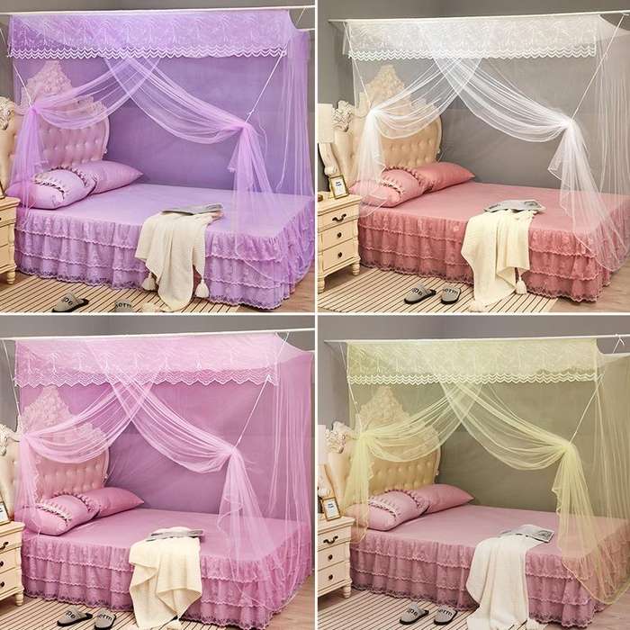 Single-door Mosquito Net Square Roof for Home Student Dormitory, Size:1.0x1.9x1.5 Meters(White)