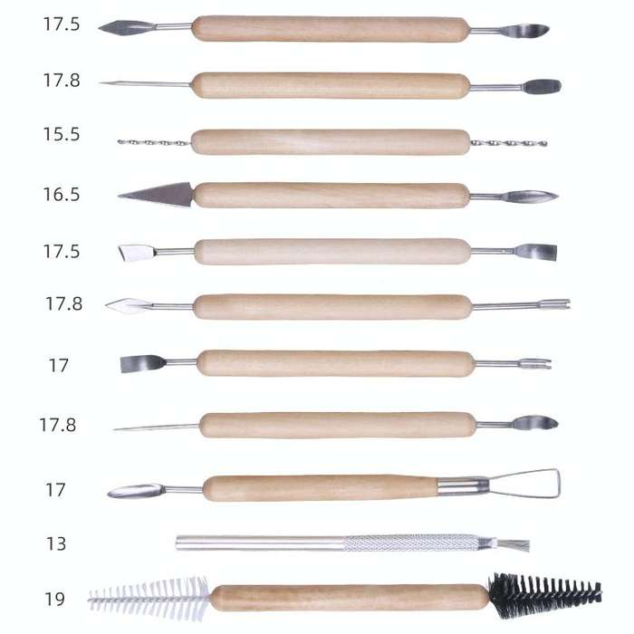 11pcs/set 11pcs/set Soft Clay DIY Wooden Knife Tools
