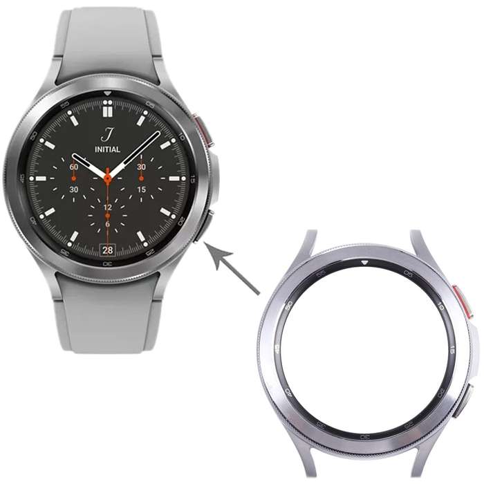 Original LCD Screen Frame Bezel Plate For Samsung Galaxy Watch4 Classic 46mm SM-R890 R895(Silver)