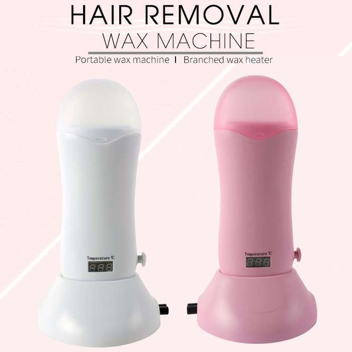 Portable Manual Thermostat Wax Machine Hair Removal Wax Bean Heater, EU Plug(White)