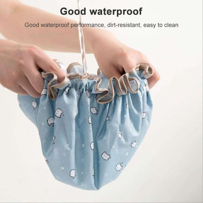 Thick Waterproof Bath Hat Double Layer Shower Hair Cover Women Supplies Shower Caps, Size:28cm(Pi...