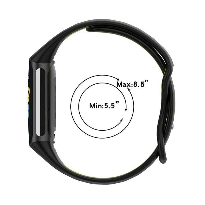 For Fitbit Charge 5 Smart Watch Sports Waterproof Two-Color Silicone Band(Olive Green Black)