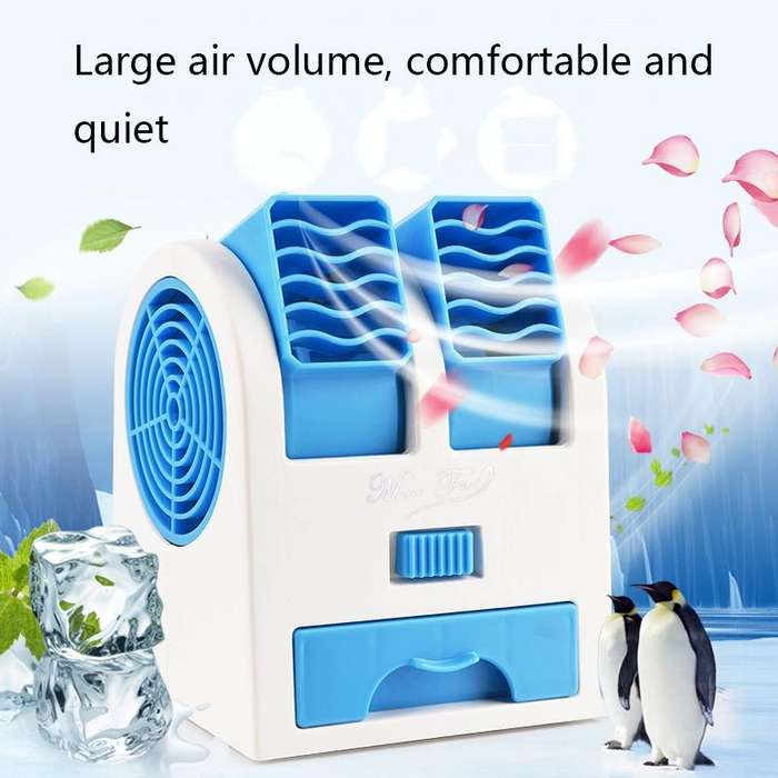 Mini Silent Dual-port Bladeless Cooling Fan(Pink)
