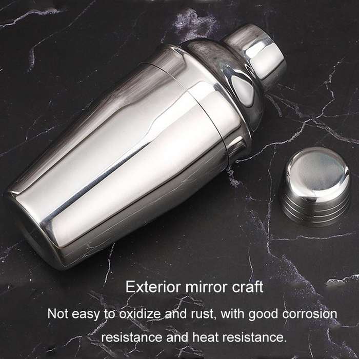 550ml 12 In 1 Stainless Steel Bartender Wooden Stand Set Cocktail Bartending Tools