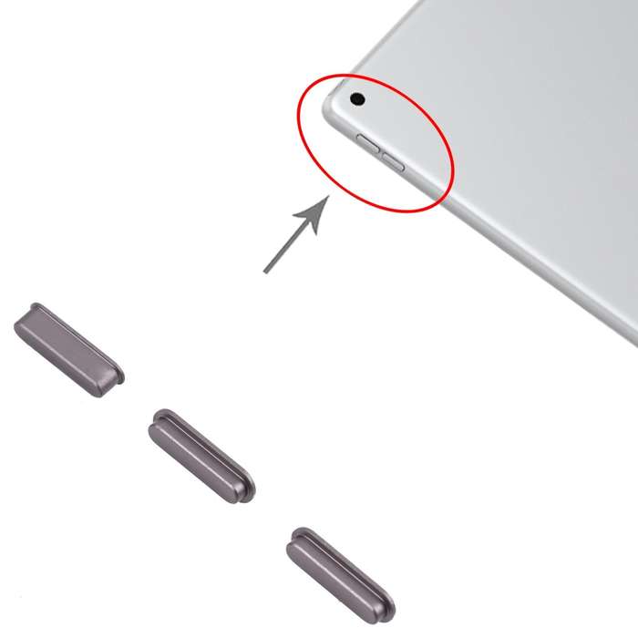 Power Button and Volume Control Button for iPad 10.2 inch 2019 2020 2021 (Grey)