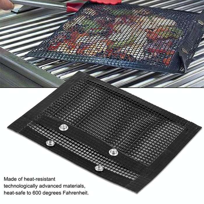 Vc005 BBQ Non-Stick Mesh Grilling Bag, Size: Black (24 x 14cm)