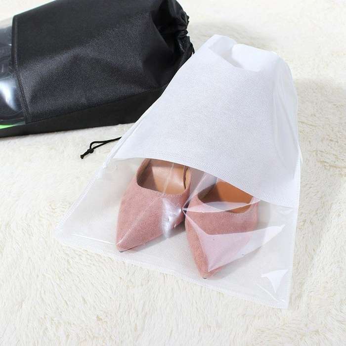 10 PCS Waterproof Shoes Storage Bag Pouch Portable Travel Organizer Drawstring Bag Cover Non-Wove...